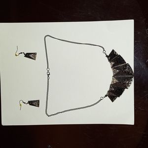 Matching necklace and eairing set